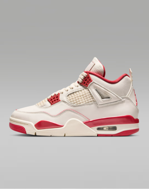 Air Jordan 4 Retro 'Pale Ivory and Tough Red'